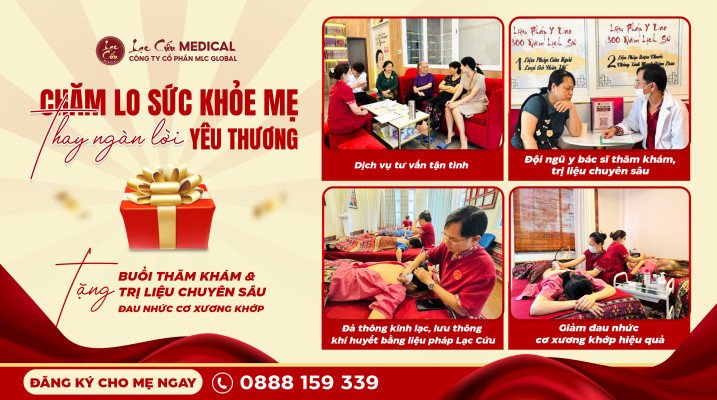 chăm lo sức khoẻ mẹ thay ngàn lời yêu thương
