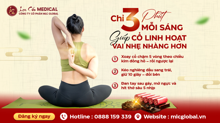 Bài tập 3 phút mỗi sáng giúp giảm đau mỏi cổ – vai – gáy tại nhà